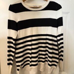 black and white striped sweater